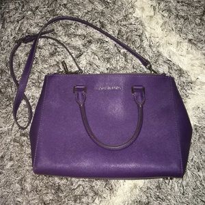 Michael Kors Purple Sutton Satchel Handbag
